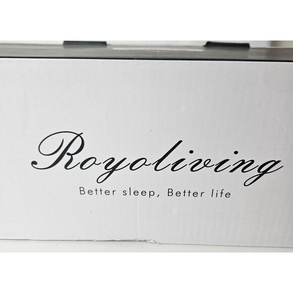 Royoliving Premium Duck Feather Down Bed Pillow Comfort Queen Size 30"x 20" Gift - Picture 7 of 11